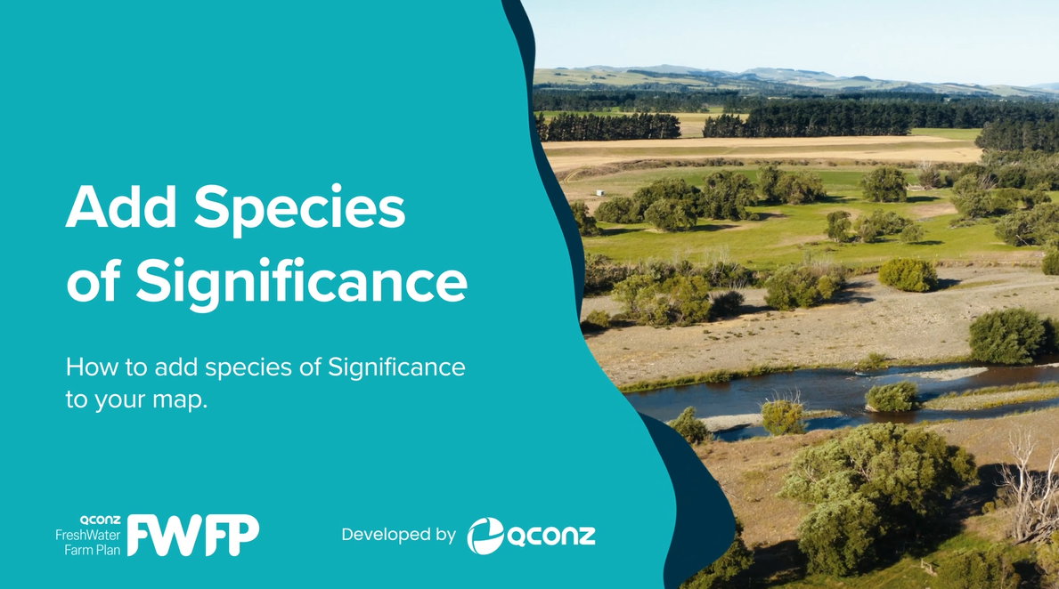 Add Species of Significance